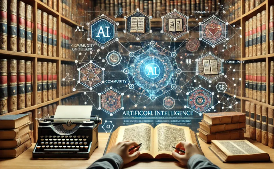 Ilustrácia analýzy náboženských textov pomocou umelej inteligencie