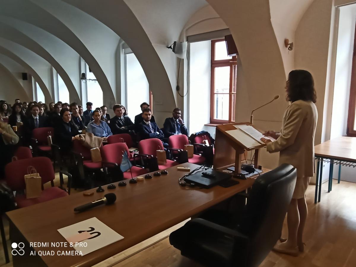 Účastníci európskeho kola v aule fakulty